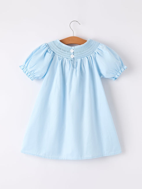 girls-cross-smocking-embroidered-blue-dress Rylee Faith Designs - Sophia's Style-2